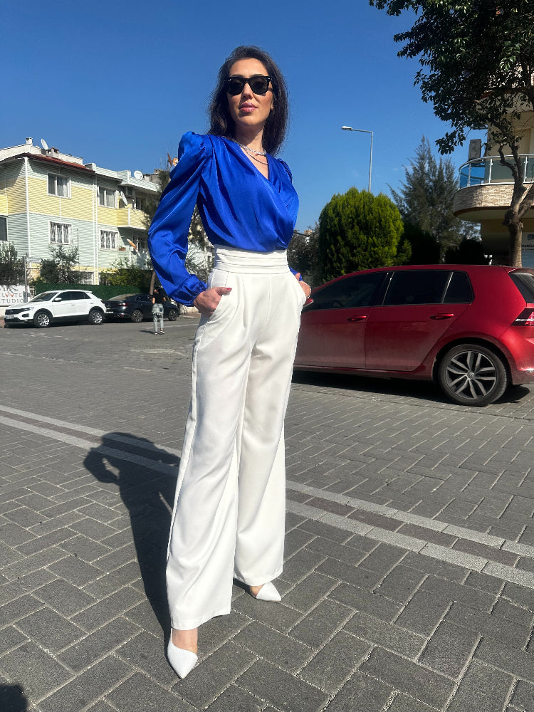 Saten Bodysuit Bluz - Lagün Moda