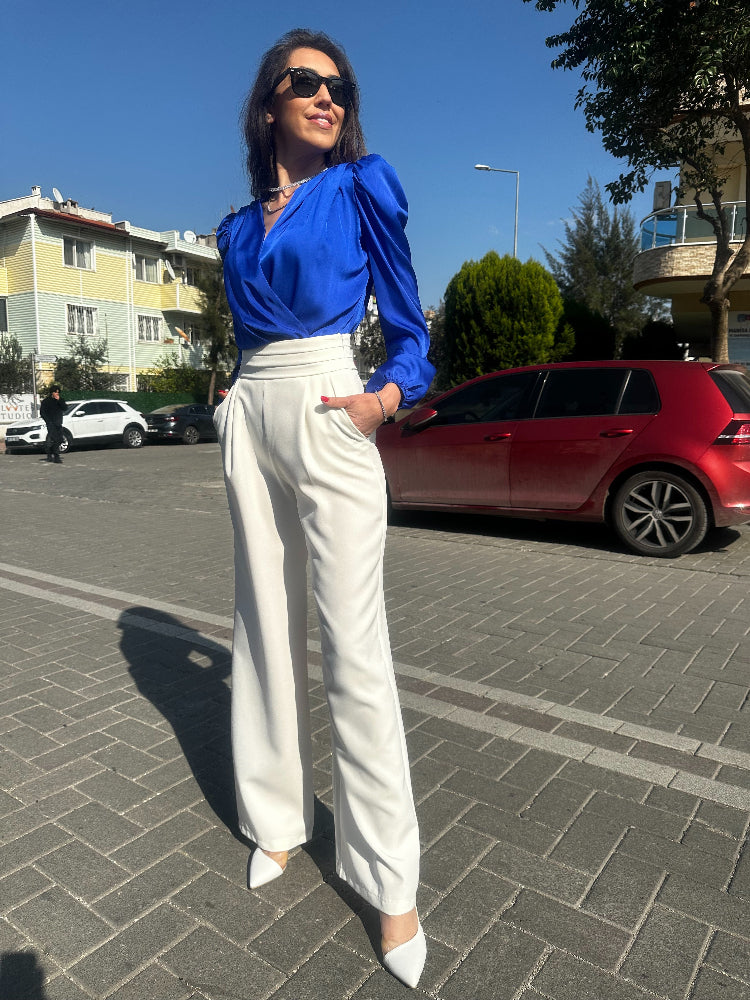 Saten Bodysuit Bluz - Lagün Moda