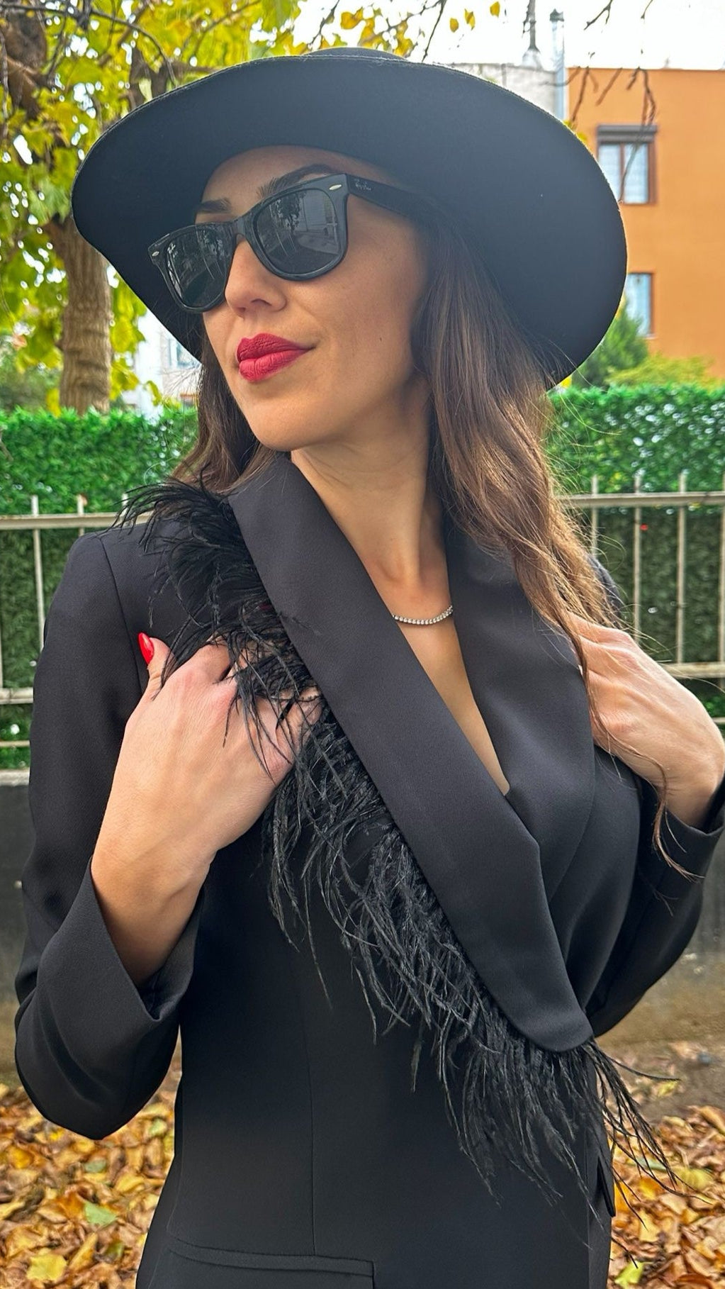 Otriş Detaylı Ceket Elbise - Lagün Moda